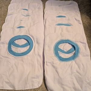 White and Blue Cloth Diaper Inserts
